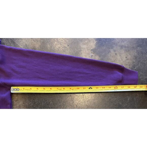 Women's LSU Tigers Sequin Peace Love LSU Hoodie Sweatshirt Size Med. Purple/Gold - Picture 9 of 13